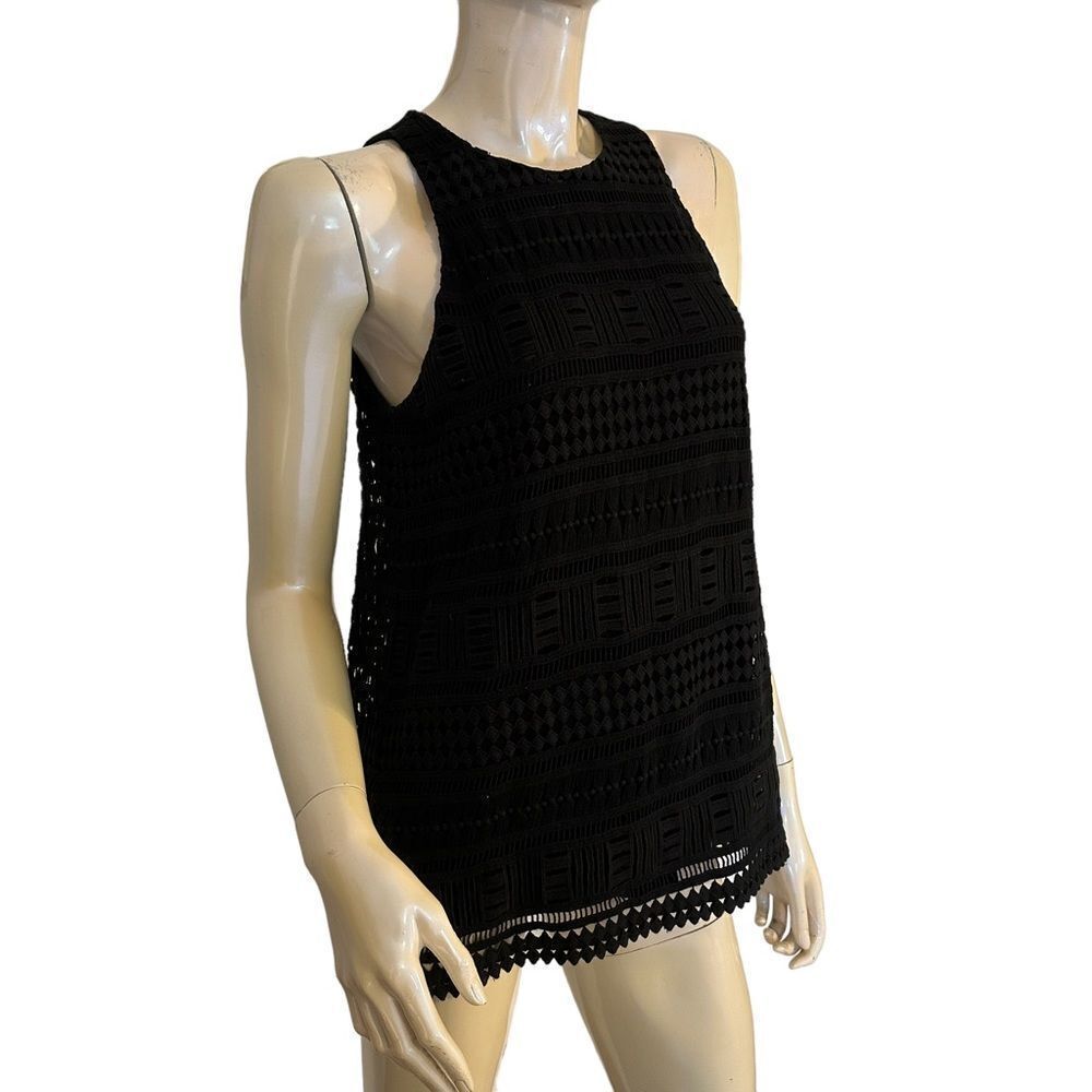 Vince Aztec Crochet Knit Halter Tank